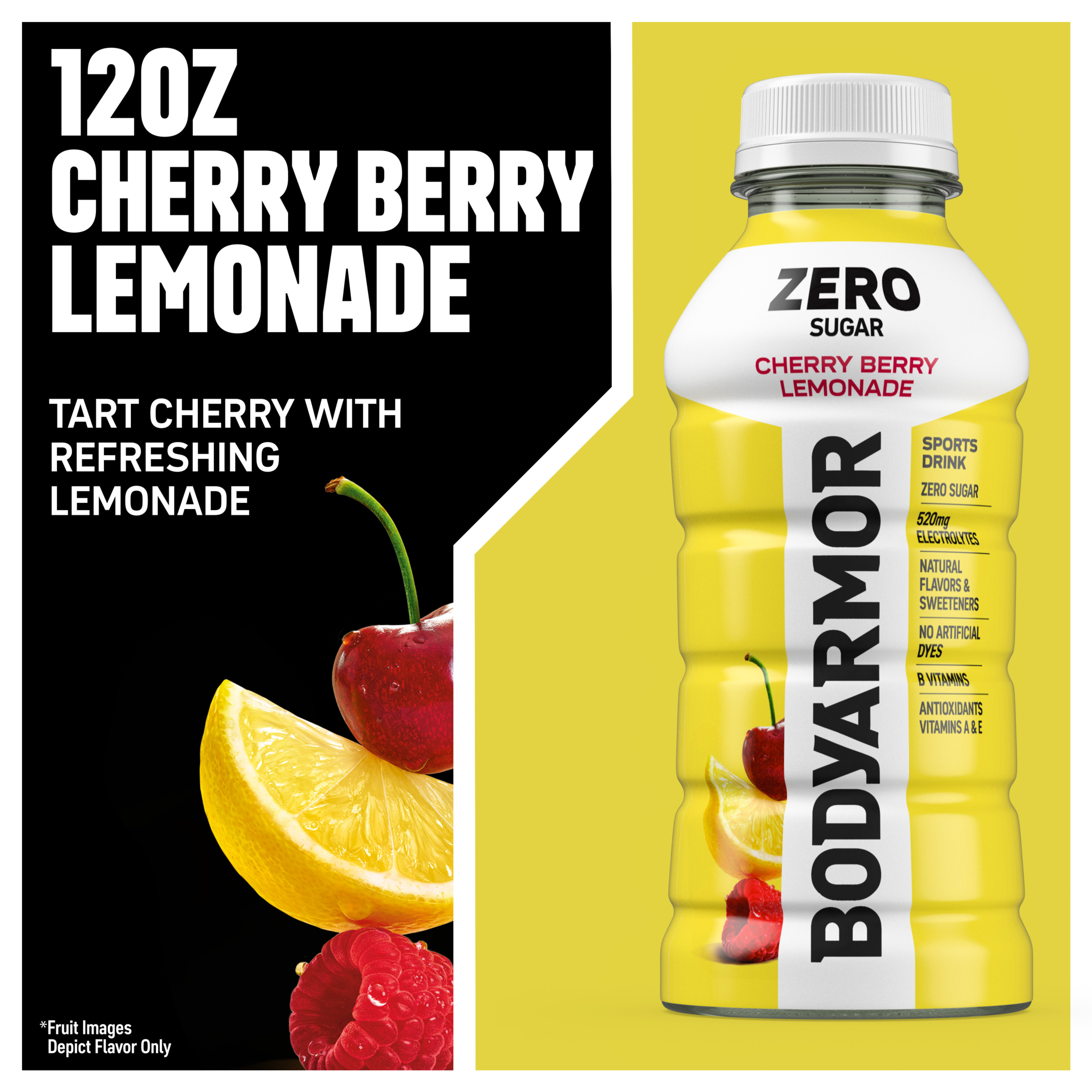 BODYARMOR Zero Sugar Cherry Berry Lemonade Electrolyte Sports