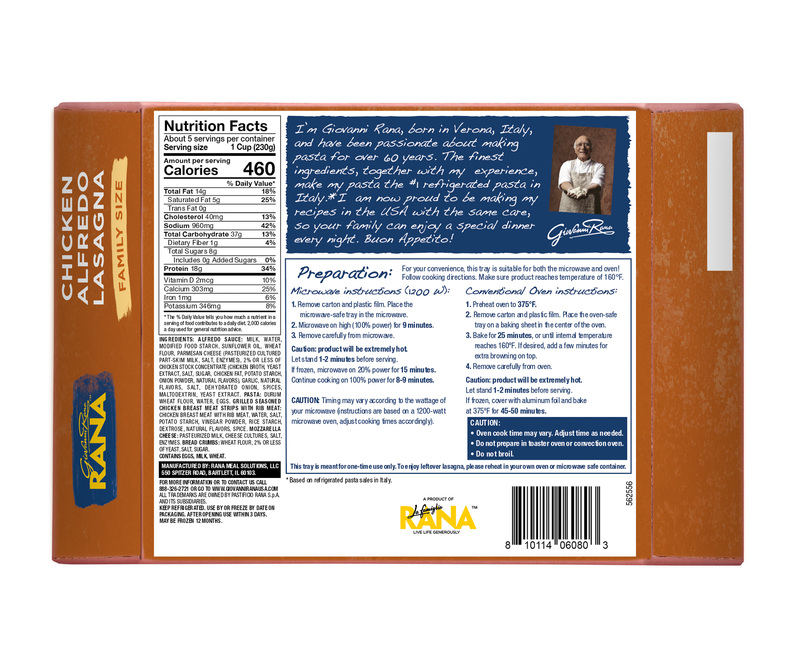 Rana Chicken Alfredo Lasagna, Family Size | Giant Eagle | Because