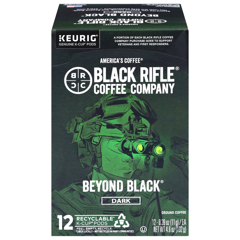 Black Rifle Coffee Company K-Cup Pods Ground Just Black Medium