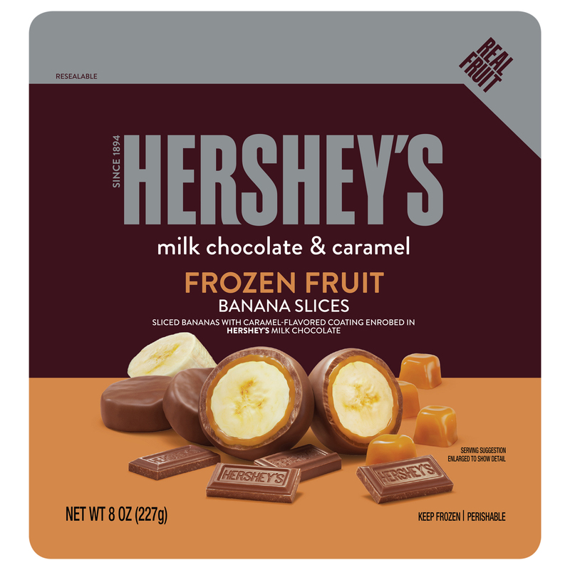 Hershey's Frozen Fruit Milk Chocolate & Caramel Banana Slices