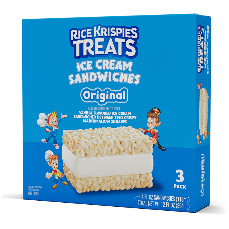 Rice Krispies Treats Original Ice Cream Sandwiches, 4 fl oz, 3