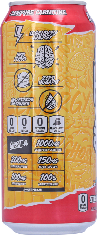 Ghost Zero Sugar Energy Drink, Strawbango, 16 fl oz can | Giant