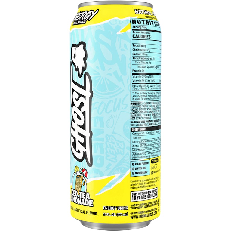 ghost l carnitine Ghost Zero Sugar Energy Drink, Iced Tea Lemonade, 16 fl oz can | Giant Eagle | Because It Matters