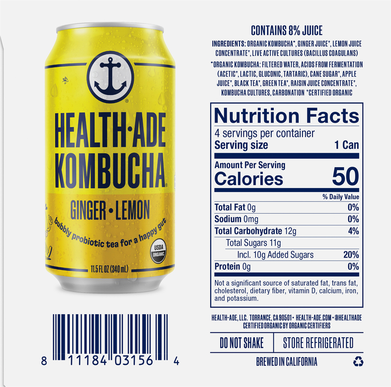 Health-Ade Ginger Lemon Kombucha | Giant Eagle | Because It
