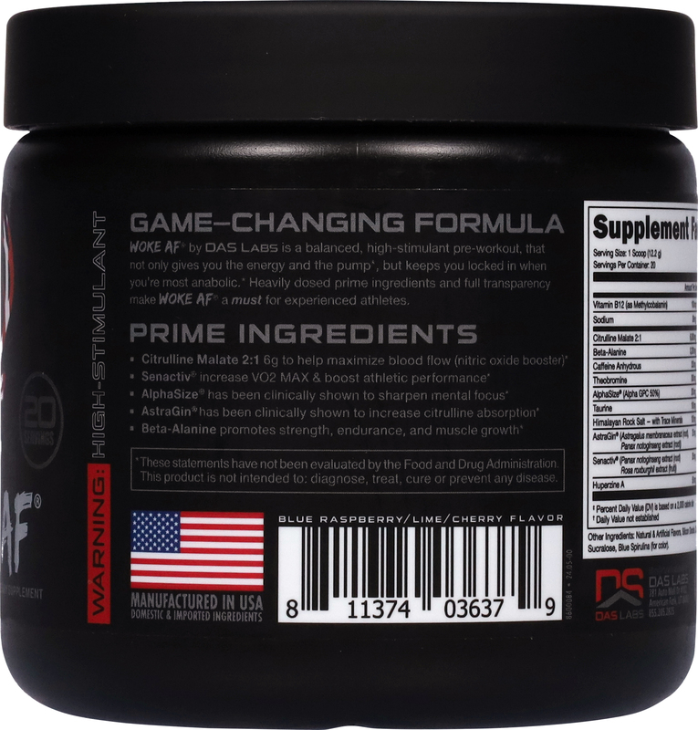 woke af blood raz flavor Woke AF Pre Workout – NutriCartel main image 1