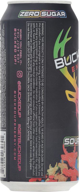 what flavor is the raz nightcrawler Bucked Up Blood Raz Energy Drink main image 1