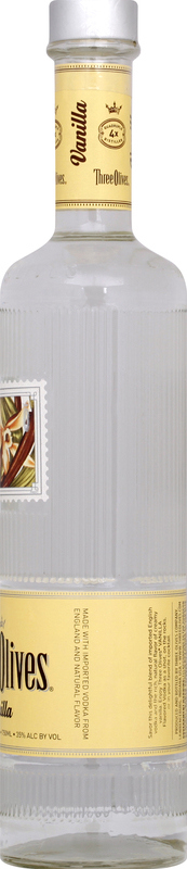 Three Olives® Vodka Vanilla 60 Proof (750 ml) Giant Eagle