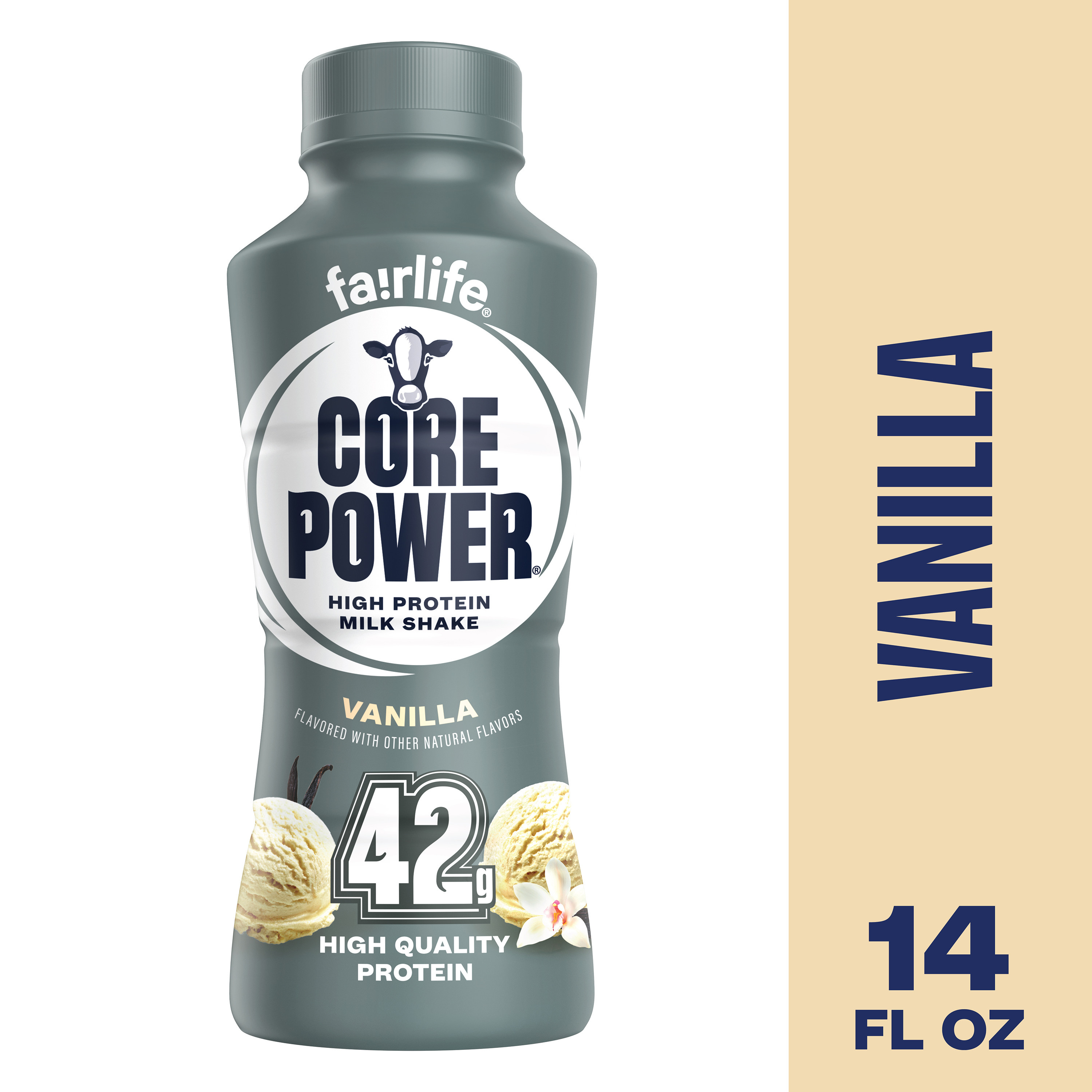 Core Power Elite High Protein Shake, Vanilla, 42G Bottle, 14Oz