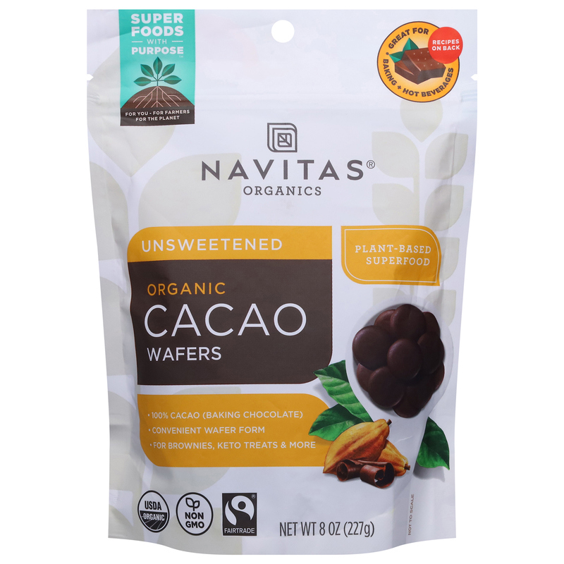 Navitas Organics Cacao Wafers, Organic, Unsweetened | Giant Eagle
