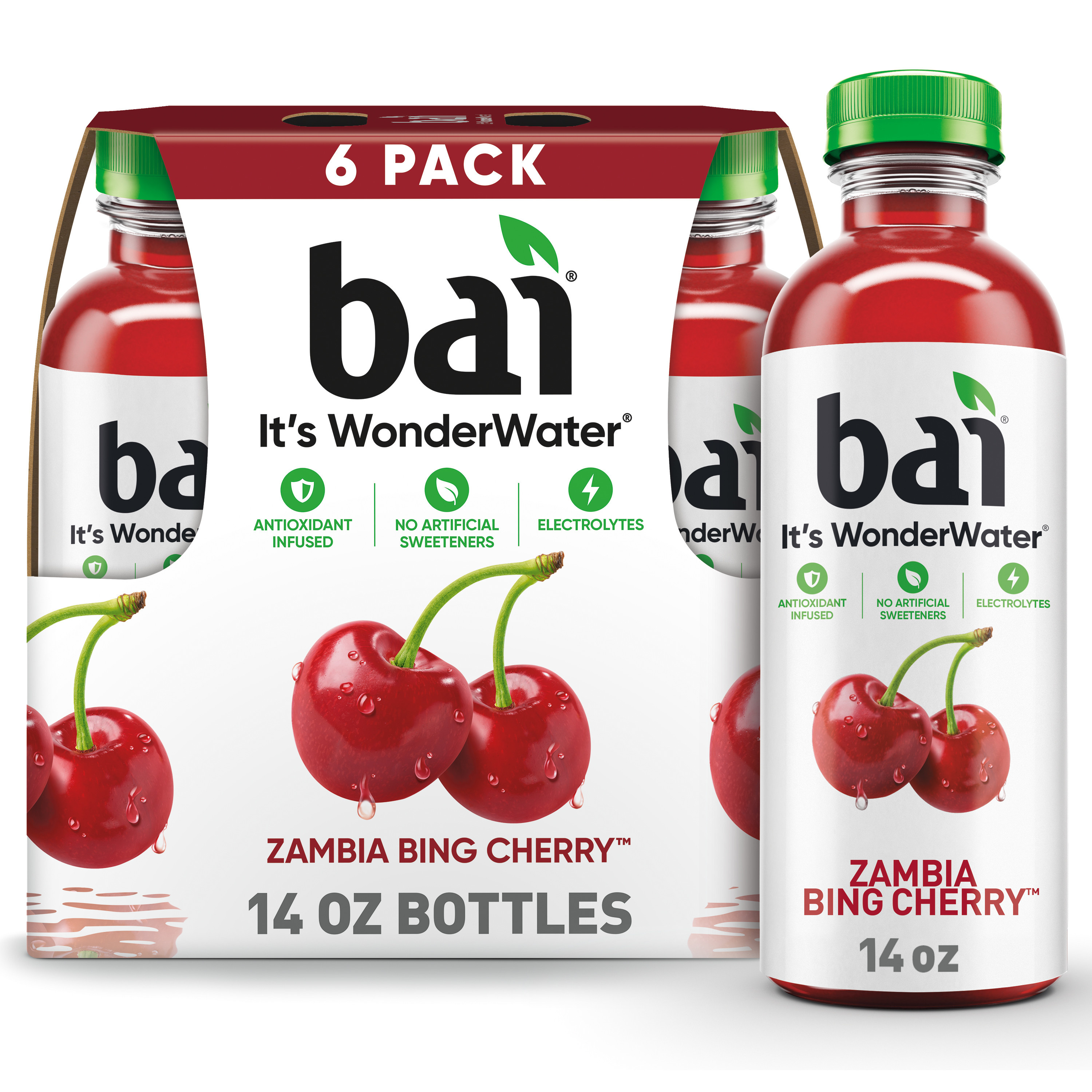 Bai Antioxidant Infused Water Beverage, Zambia Bing Cherry