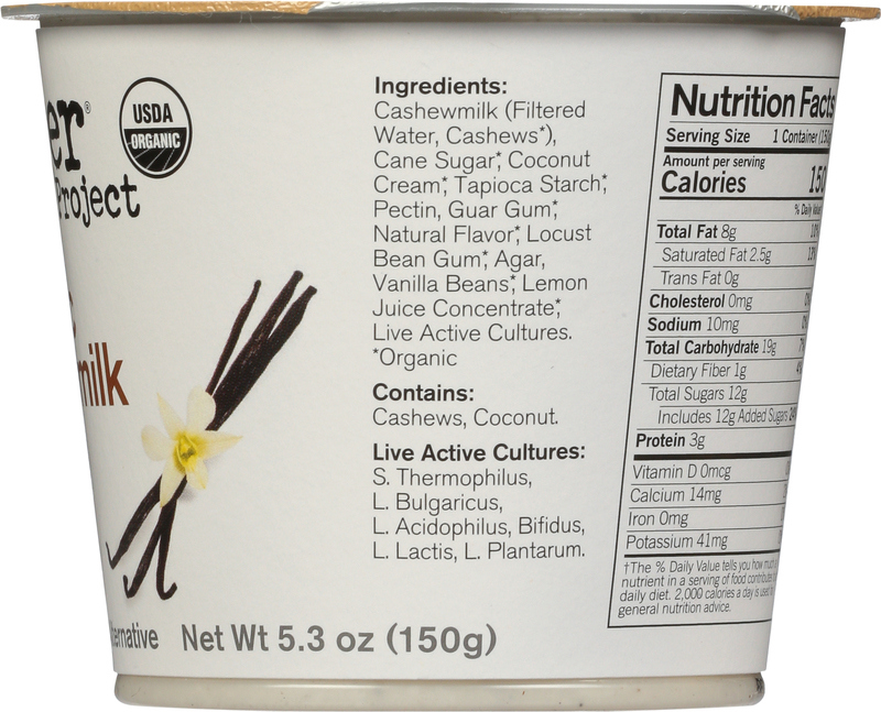 Forager Project Cashewmilk Yogurt, Dairy-Free, Organic, Vanilla