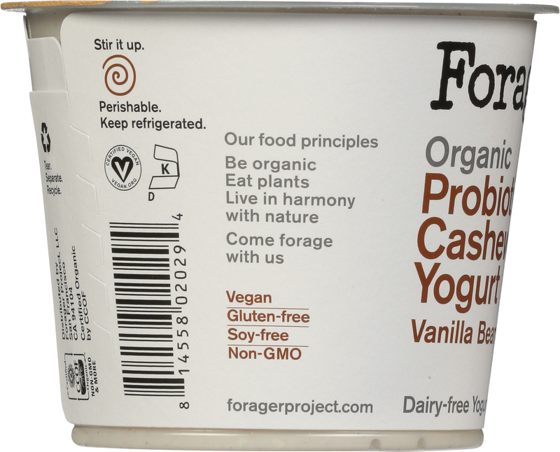 Forager Project Cashewmilk Yogurt, Dairy-Free, Organic, Vanilla