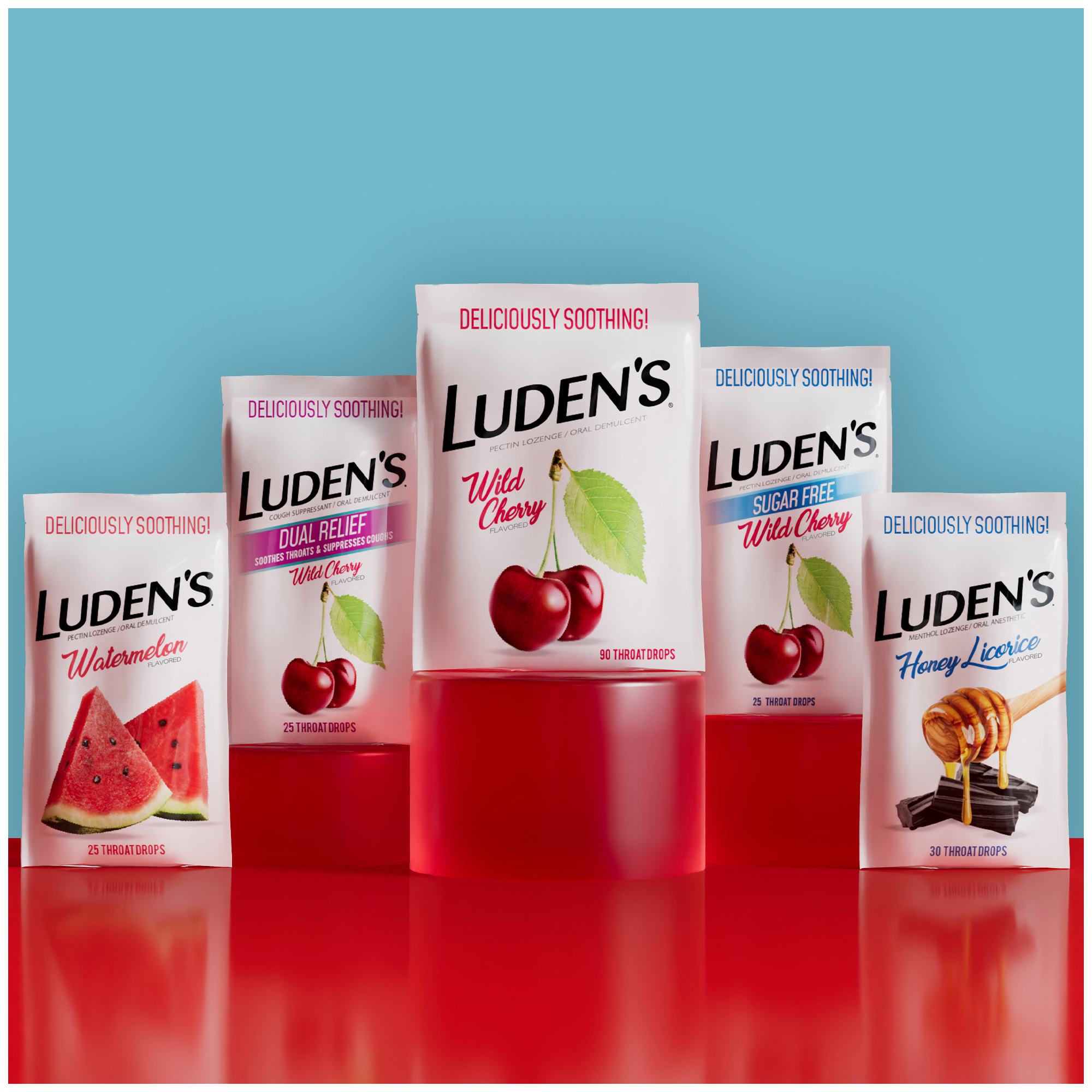 Luden's Sore Throat Drops, For Minor Sore Throat Relief, Sugar