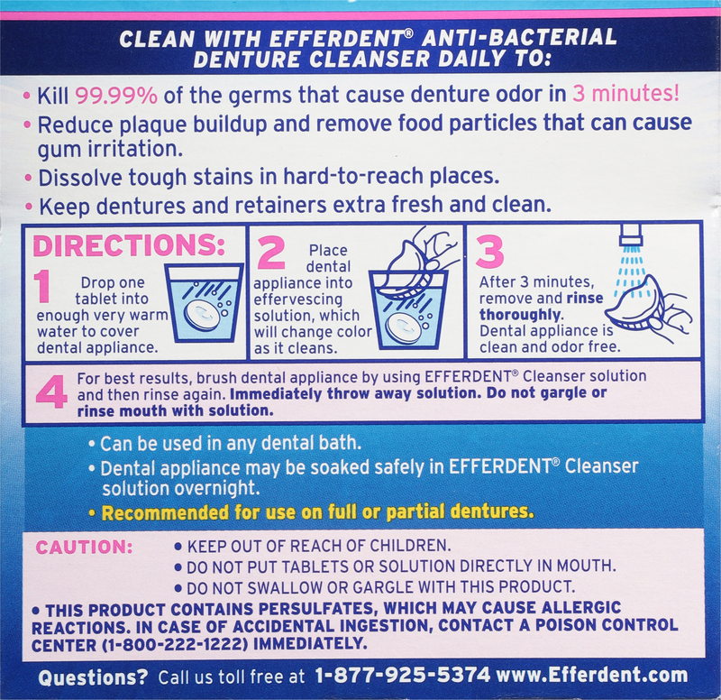 Efferdent Denture & Retainer Cleanser - Thumbnail 4