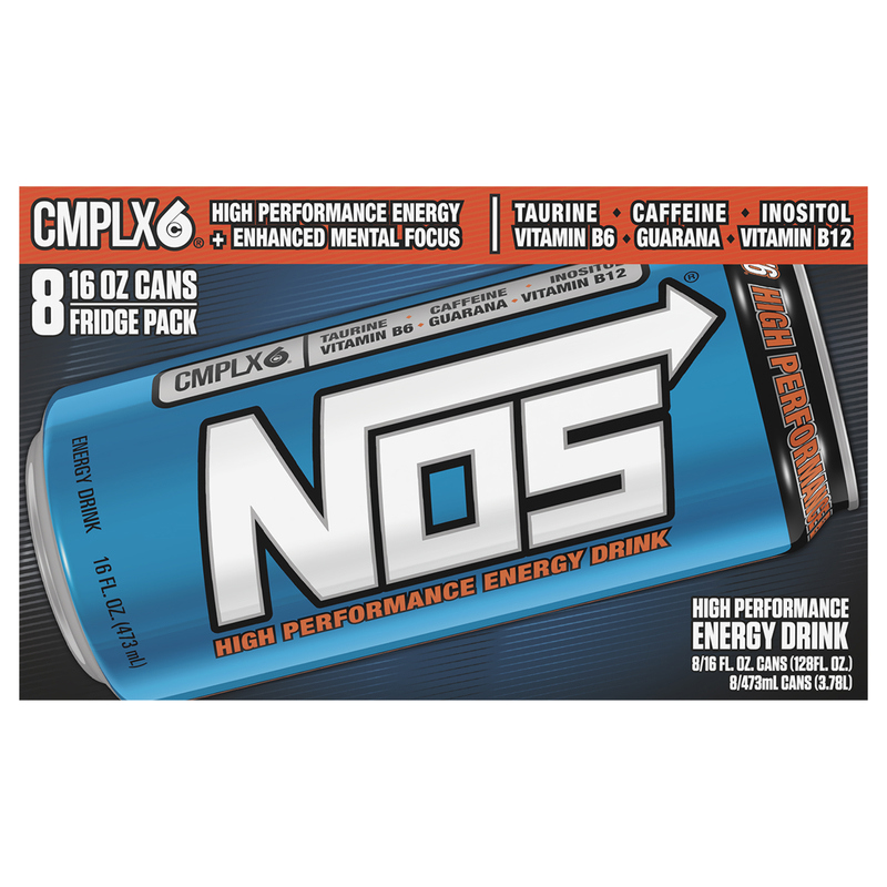NOS Energy Drink, High Performance, Fridge Pack | Giant Eagle