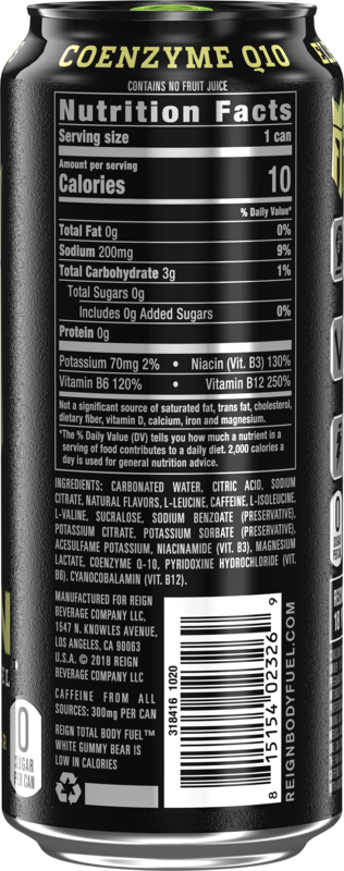 does reign have l carnitine Reign Total Body Fuel Energy Drink, White Gummy Bear | Giant Eagle |  Because It Matters