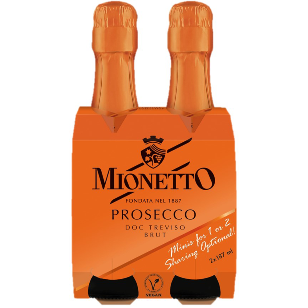 Mionetto Prestige Prosecco Brut 2 Pack (187 ml Bottles) | Giant