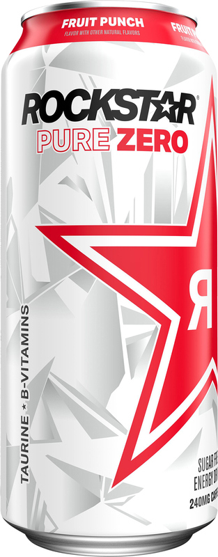 Rockstar Pure Zero Sugar Free Energy Drink Fruit Punch 16 Fl Oz
