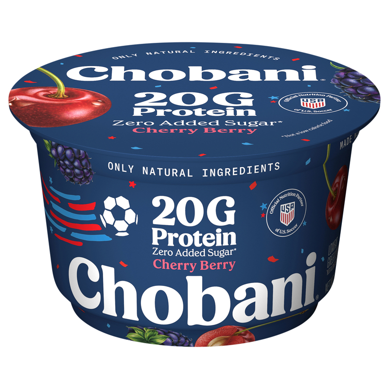 Chobani Zero Added Sugar Lowfat Greek Cherry Berry Yogurt | Giant