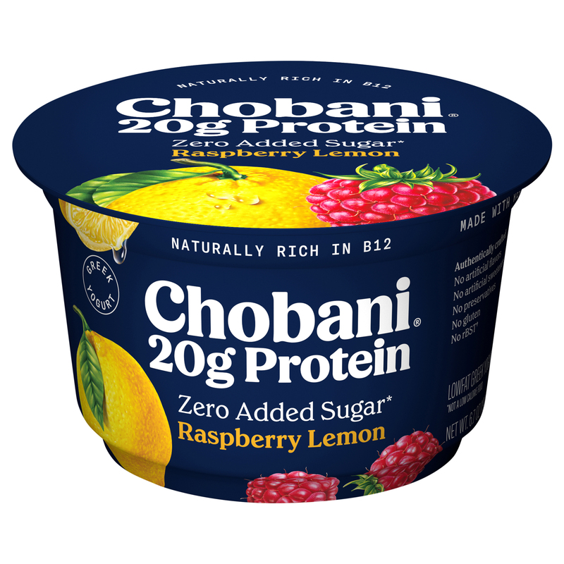 Chobani Zero Added Sugar Lowfat Raspberry Lemon Yogurt | Giant