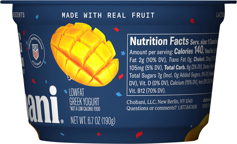 Chobani Zero Added Sugar Lowfat Greek Mango Yogurt | Giant Eagle
