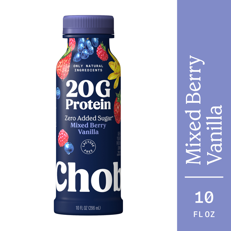 Chobani Protein Drink, Zero Added Sugar, Greek Yogurt, Mixed Berry