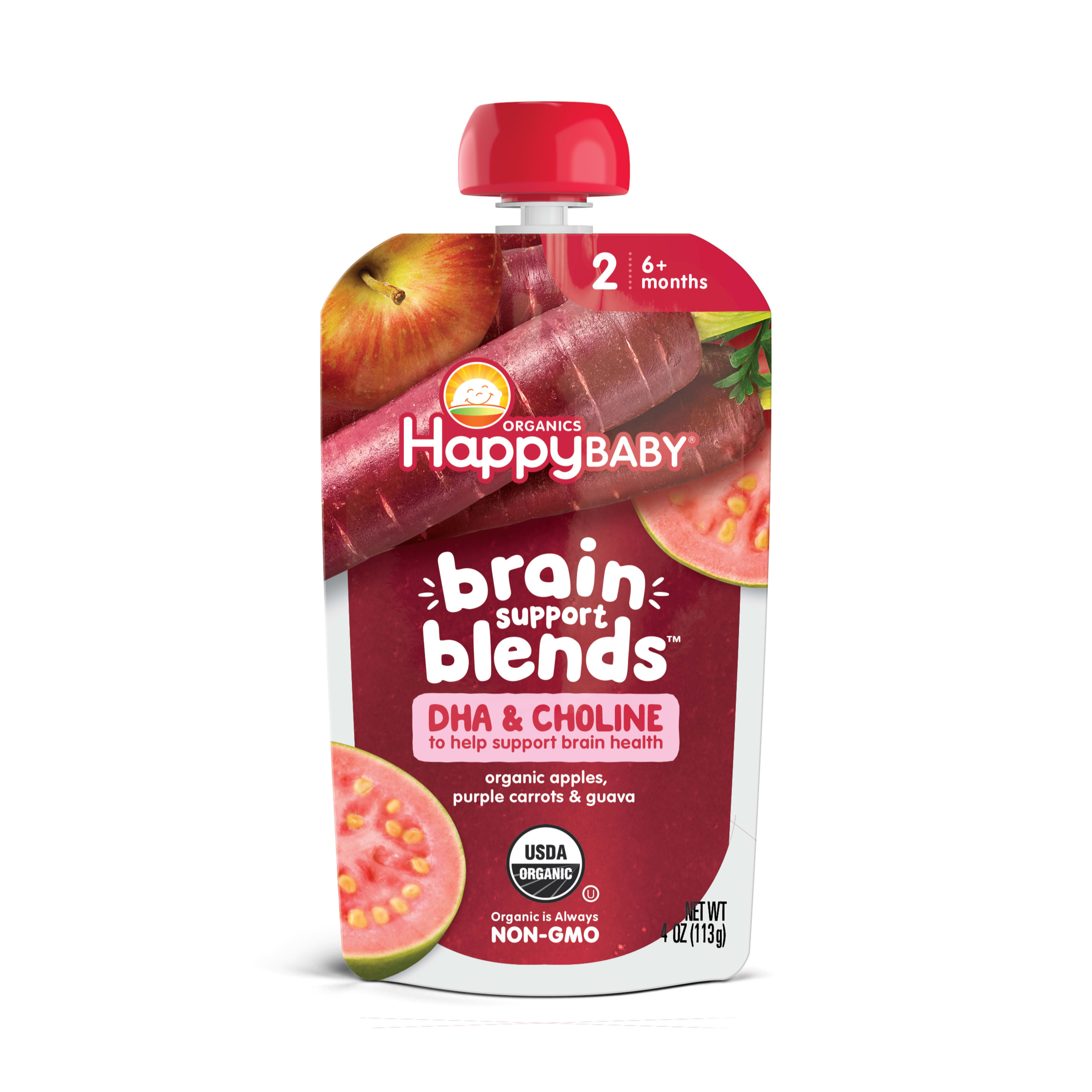 Health Foods BANG BANG BANG ビューティースティッ… Happy Baby Brain Support Blends, Organic Stage 2 Baby Food
