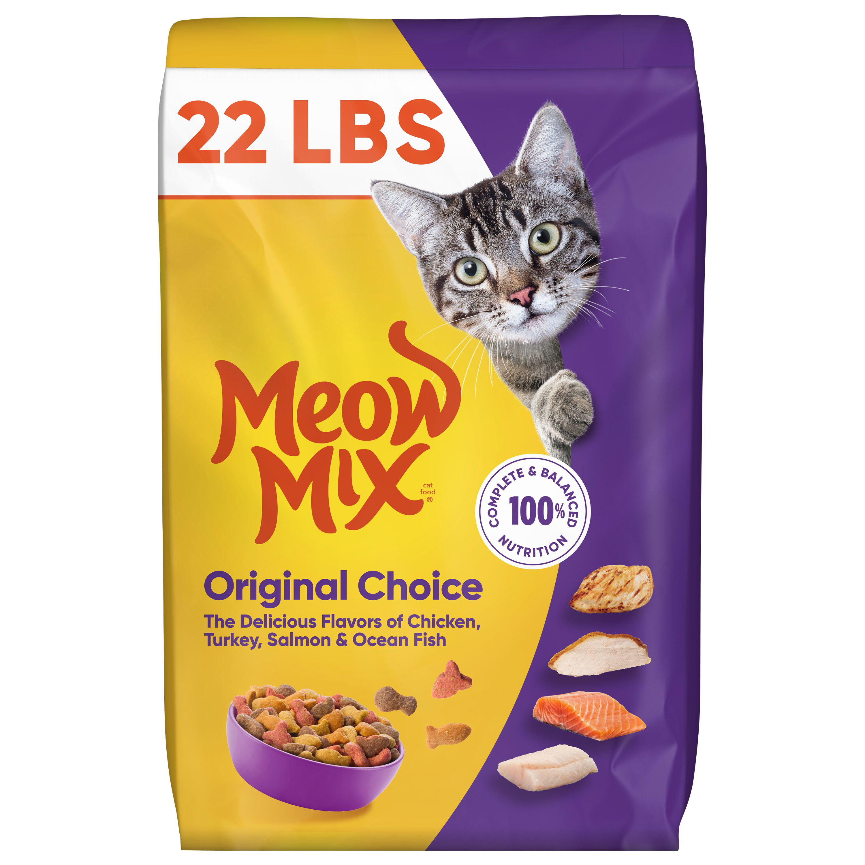 meow出品 Meow Mix Original Choice Dry Cat Food, 22 Pound Bag | Giant Eagle