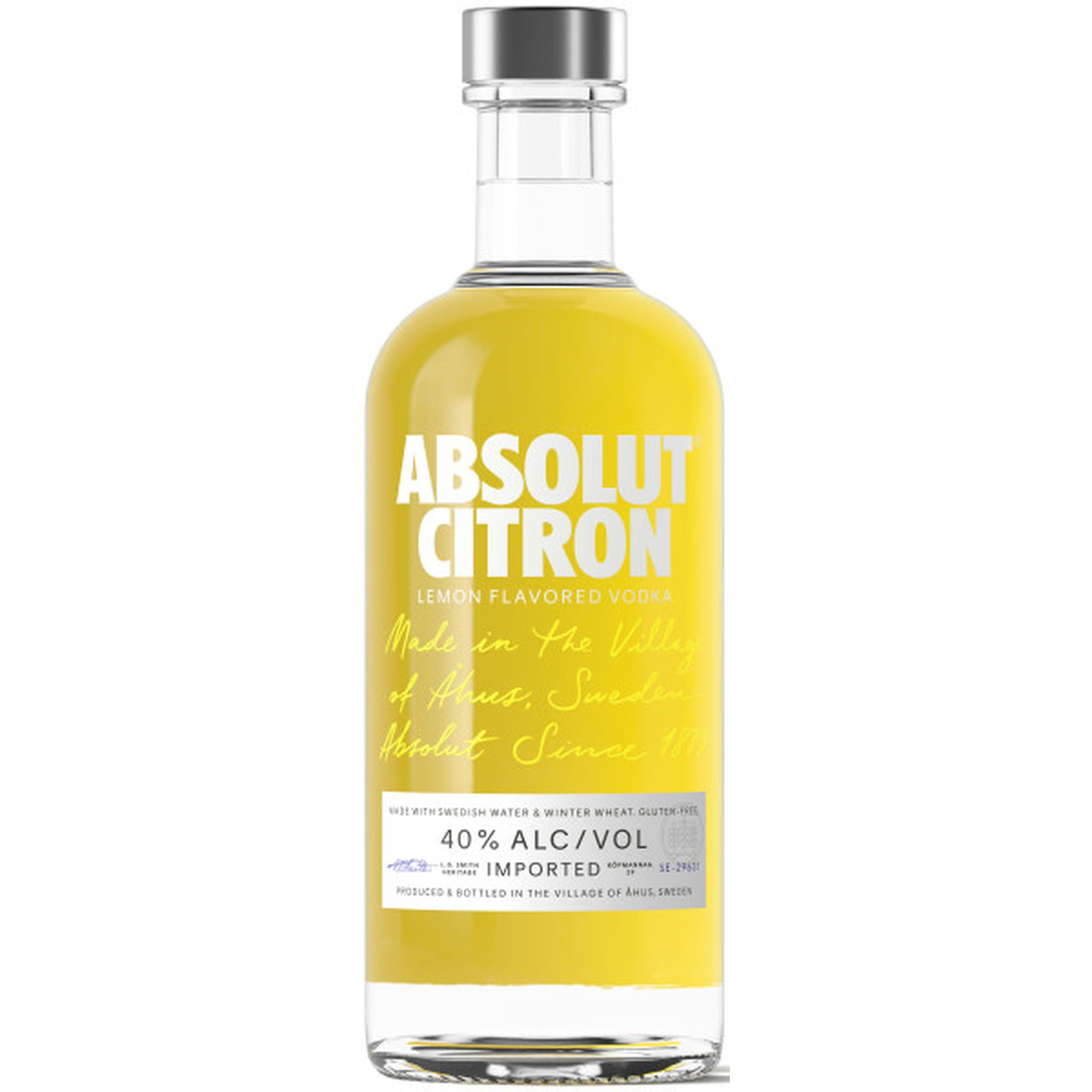 Absolut Citron Flavored Lemon Vodka, 750 ml Bottle, 80 Proof