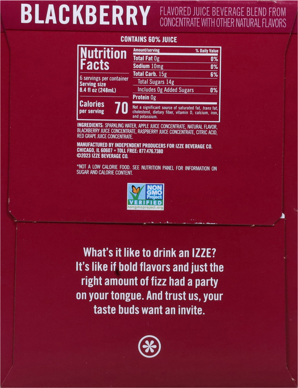 Izze Juice Beverage, Sparkling, Blackberry | Giant Eagle | Because