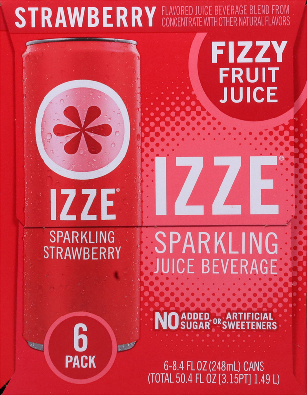 Izze Juice Beverage, Sparkling, Strawberry Flavored | Giant