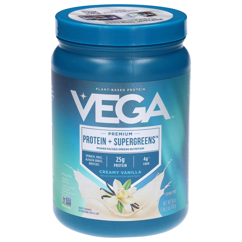 Vega Plant-Based Premium Creamy Vanilla Protein + Supergreens