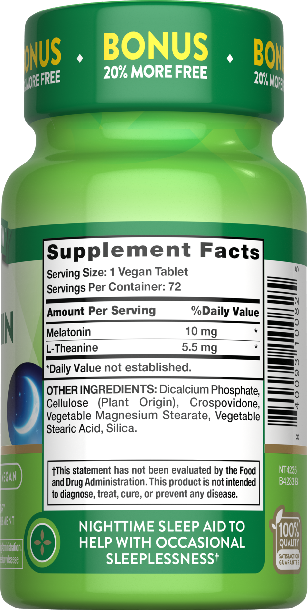 Nature's Truth Melatonin 10 mg plus L-Theanine | Giant Eagle | Because It  Matters | Grocery Store & Pharmacy