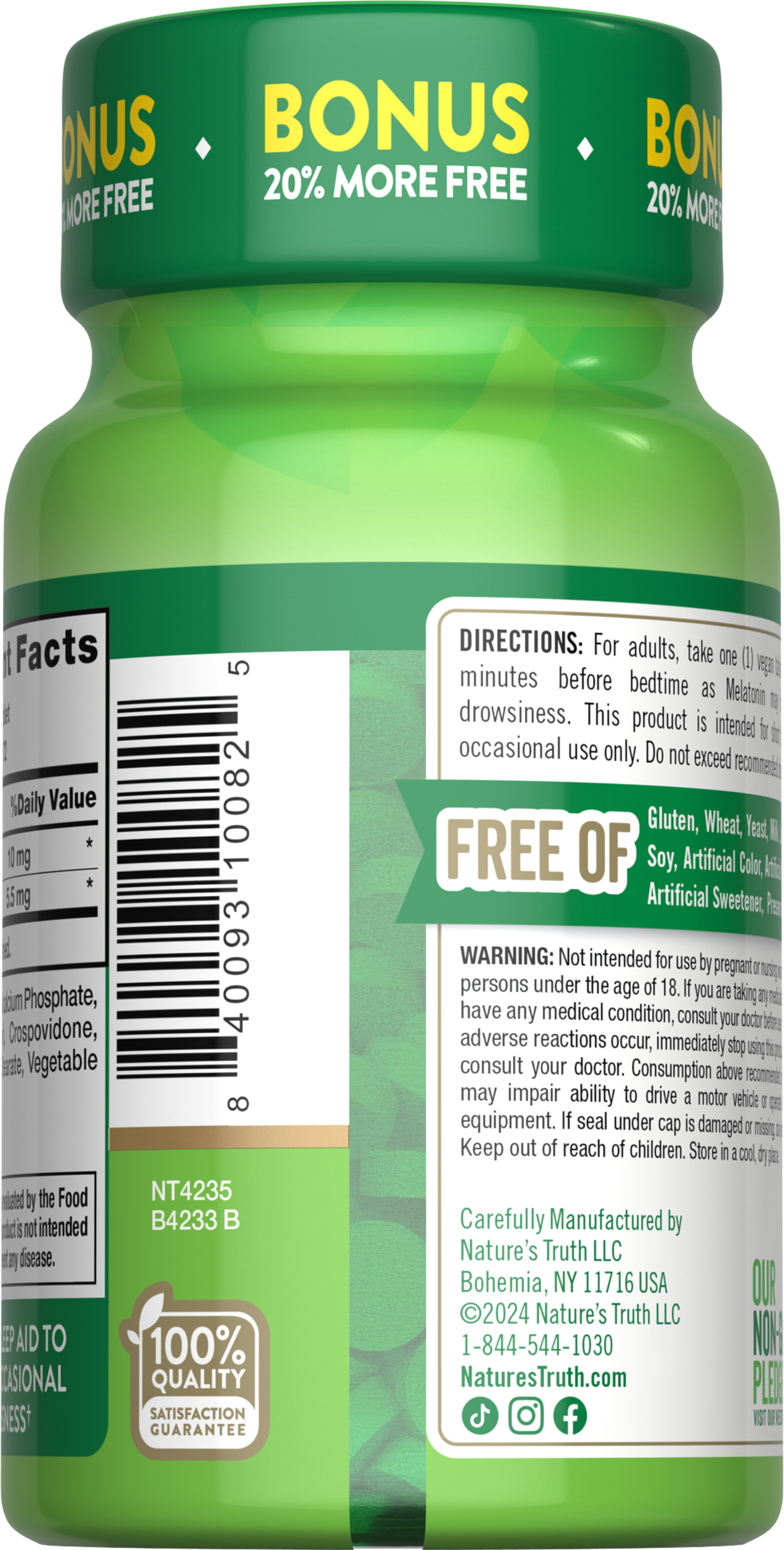 melatonin l glutathione Nature's Truth Melatonin 10 mg plus L-Theanine | Giant Eagle | Because It  Matters