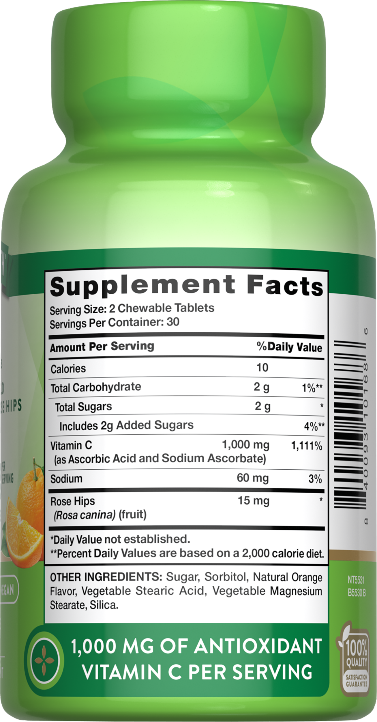 Nature's Truth Chewable Vitamin C 1000 mg plus Wild Rose Hips