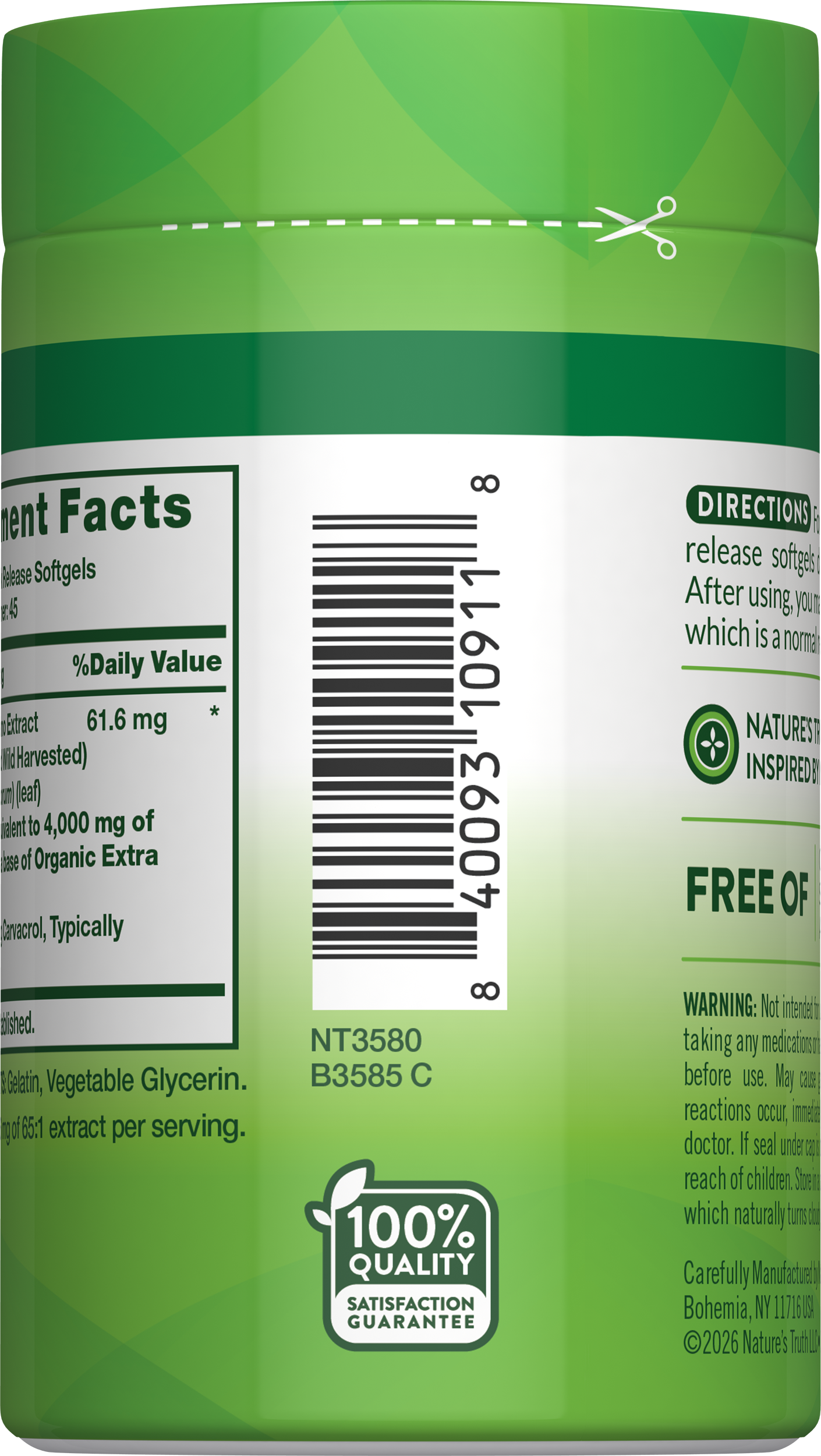 Nature's Truth Oil of Oregano 4,000 mg** | Giant Eagle | Because
