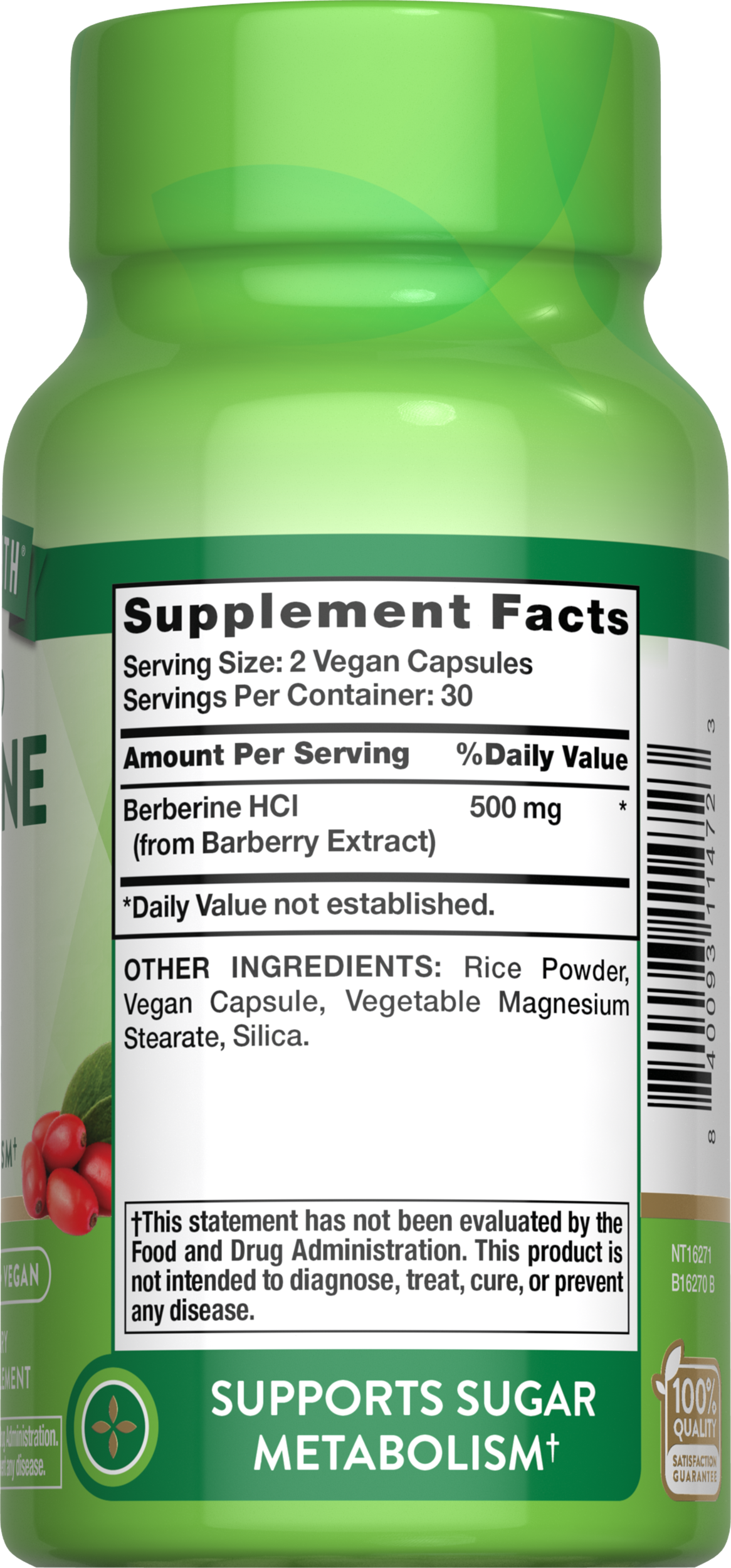 NT Berberine 60 Veggie Capsules | Giant Eagle | Because It Matters