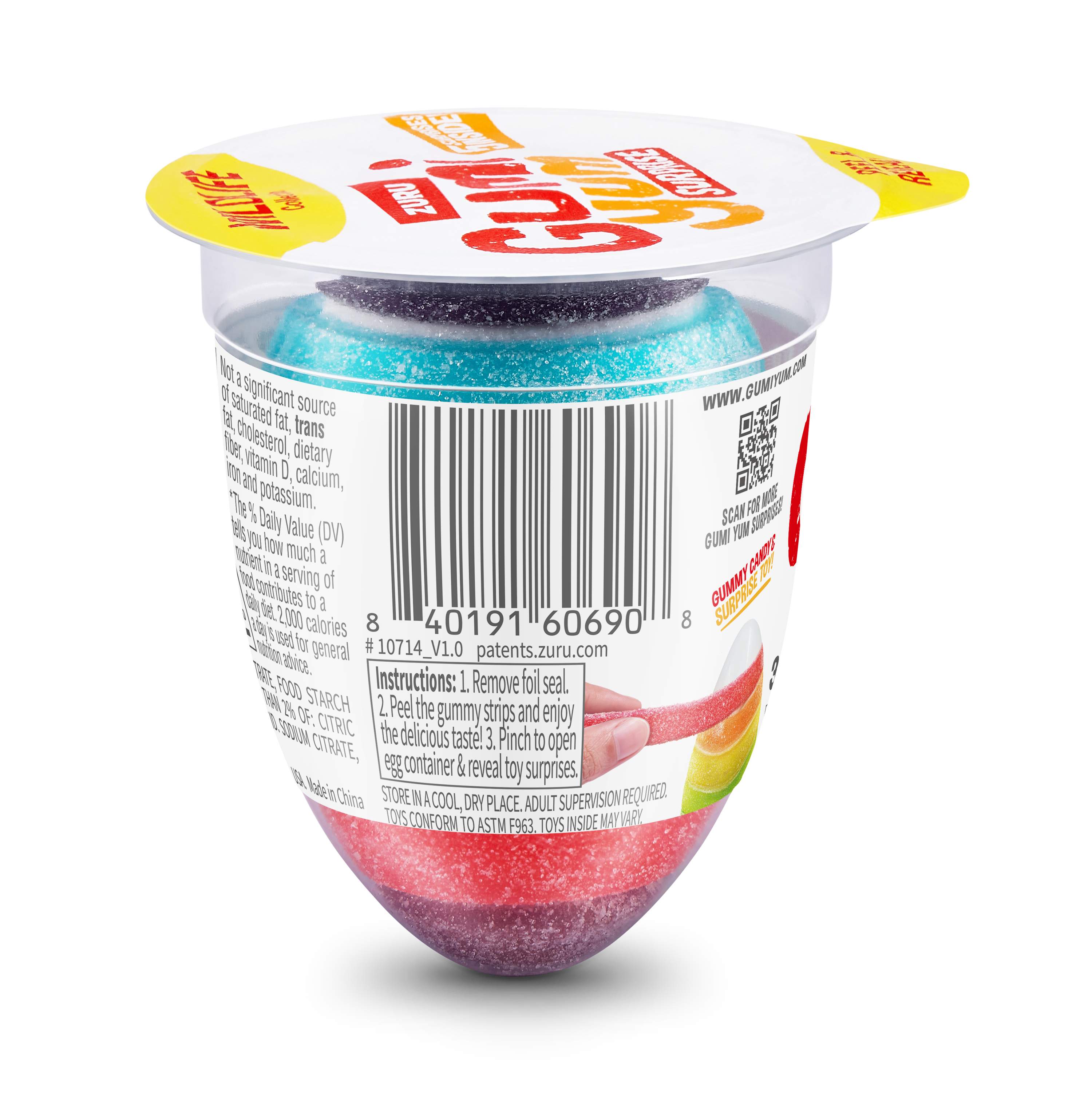 GUMI YUM SURPRISE WILDLIFE 26G GUMMY & TOY | Giant Eagle | Because