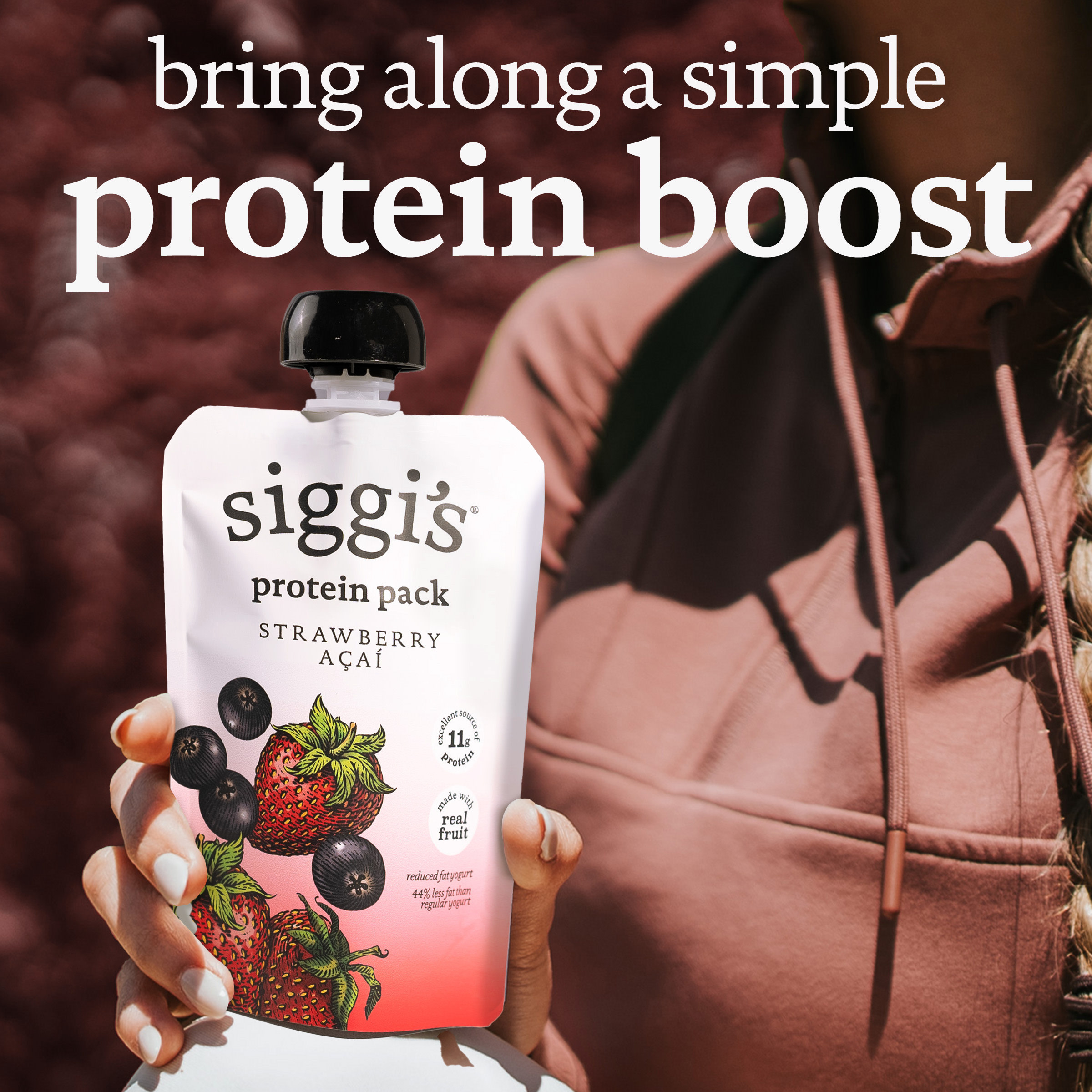 siggi's Reduced Fat Protein Pack, Strawberry Acai, 4.5 oz. Yogurt