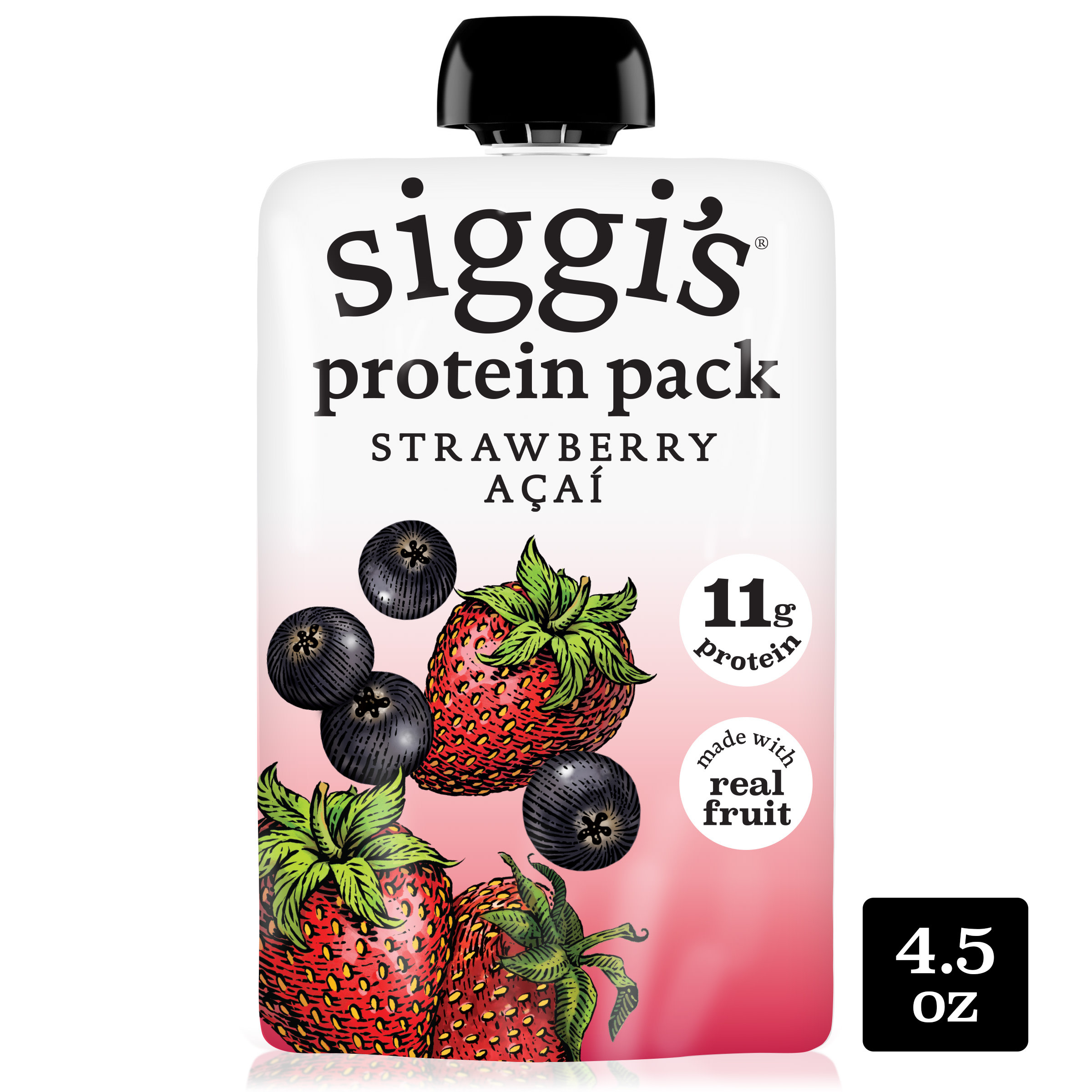 siggi's Reduced Fat Protein Pack, Strawberry Acai, 4.5 oz. Yogurt