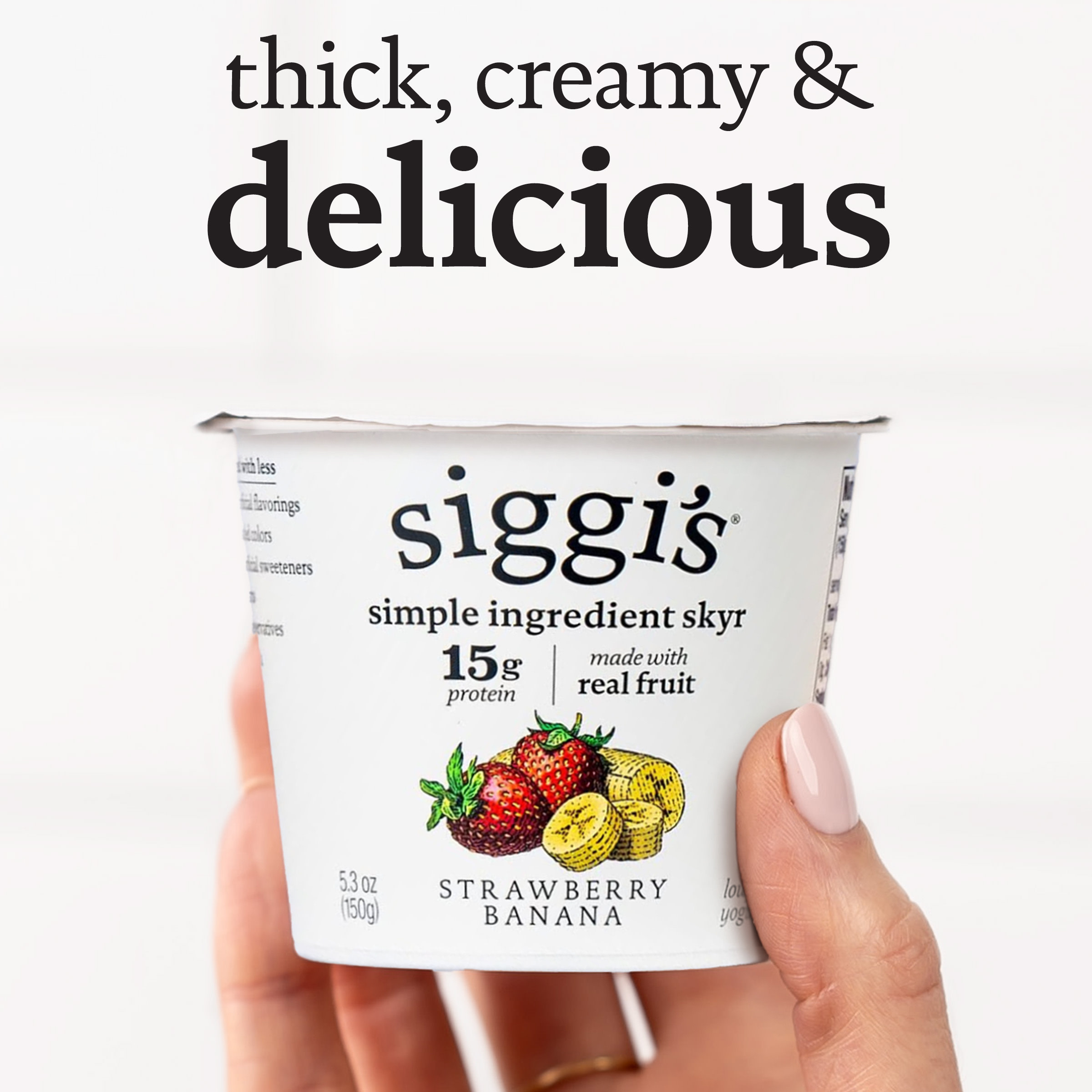 siggi's Strawberry Banana Icelandic-Style Lowfat Yogurt, 5.3 oz