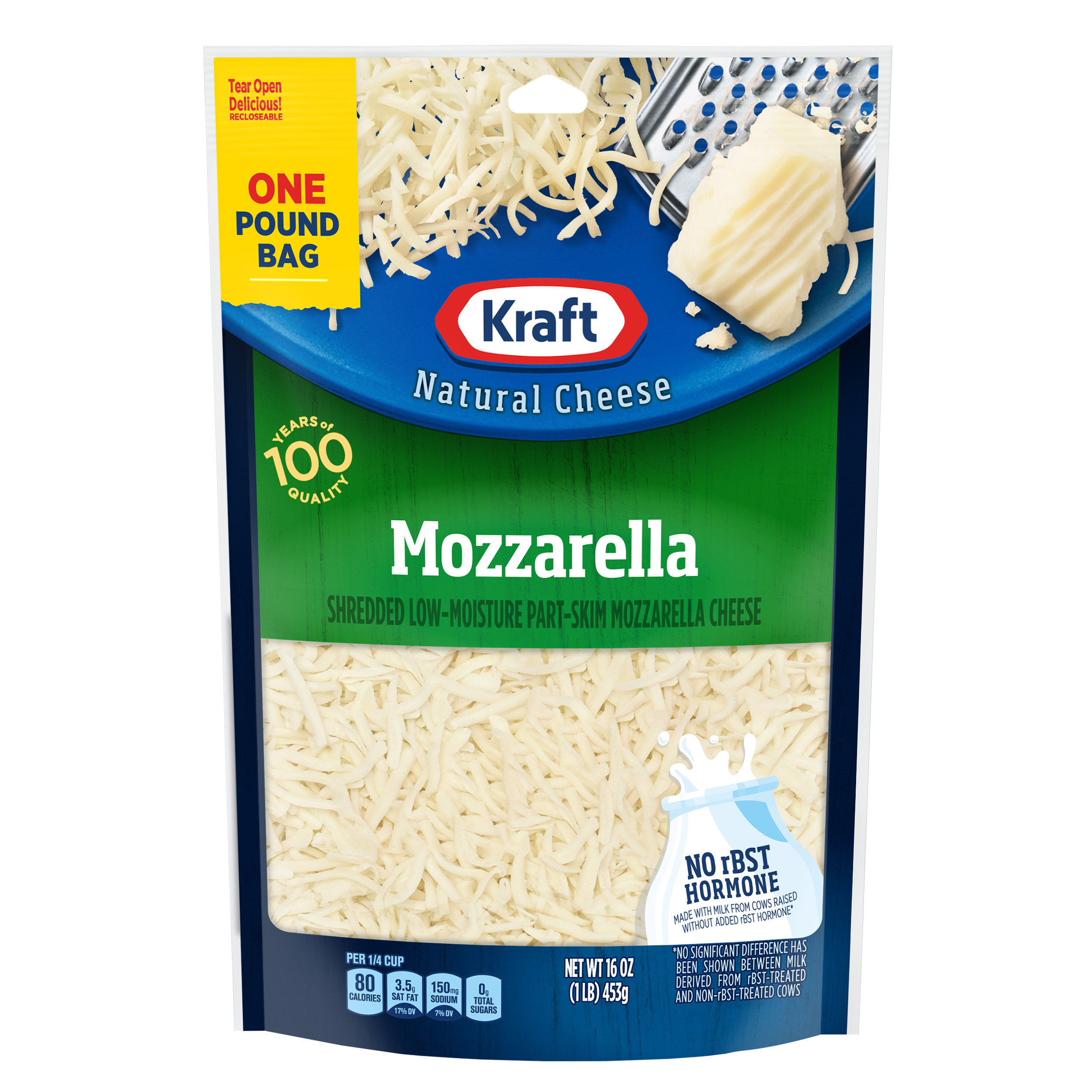 Kraft Mozzarella Shredded Cheese, 16 oz Bag | Giant Eagle