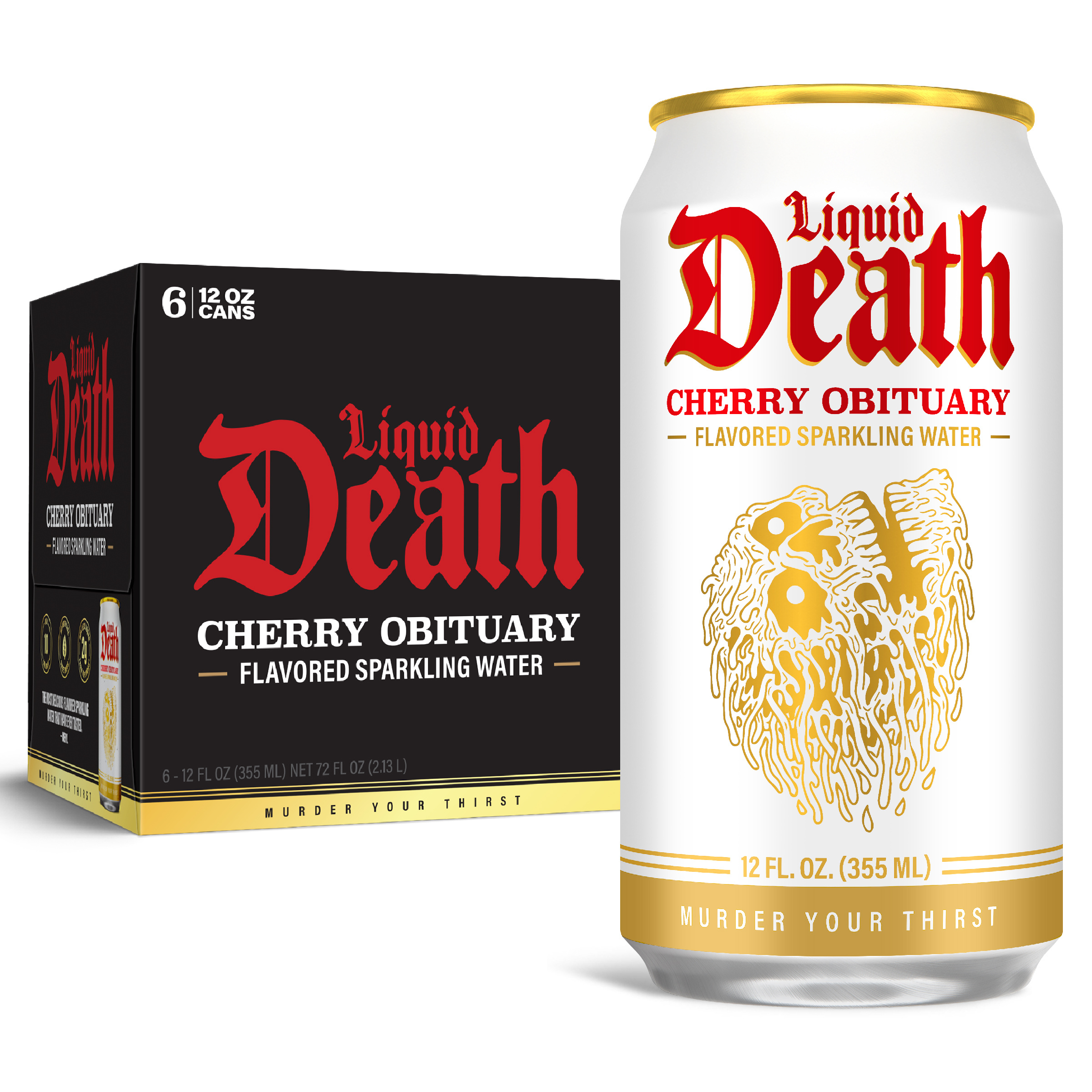 Liquid Death, Cherry Obituary, Cherry-Flavored Sparkling