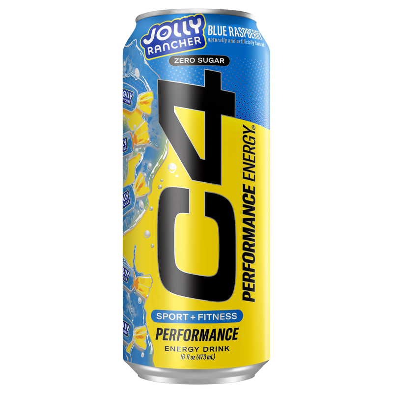 C4 Energy Drink, Blue Raspberry, Zero Sugar, Jolly Rancher | Giant