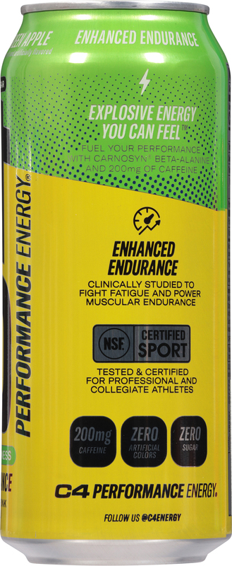C4 Energy Drink, Zero Sugar, Green Apple | Giant Eagle | Because