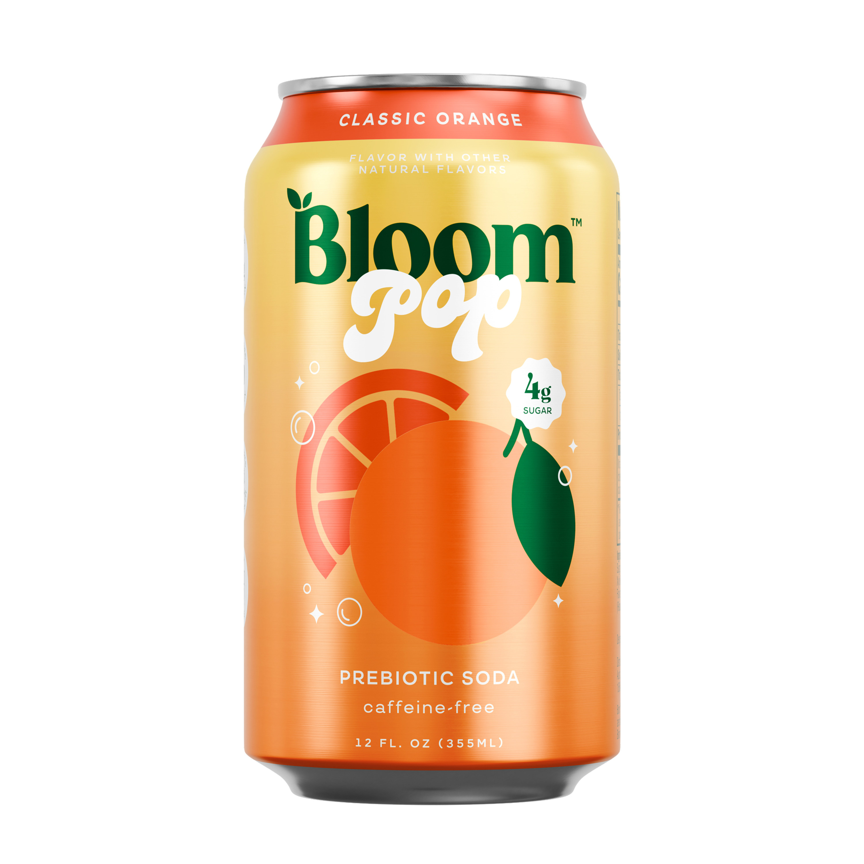 邦楽 Bloom Bloom Pop Classic Orange Prebiotic Soda, 12 fl oz can | Giant