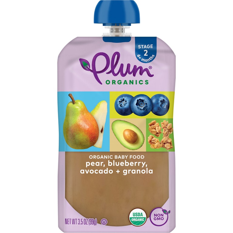 Plum Organics® Stage Organic Baby Food Pear, Blueberry, Avocado