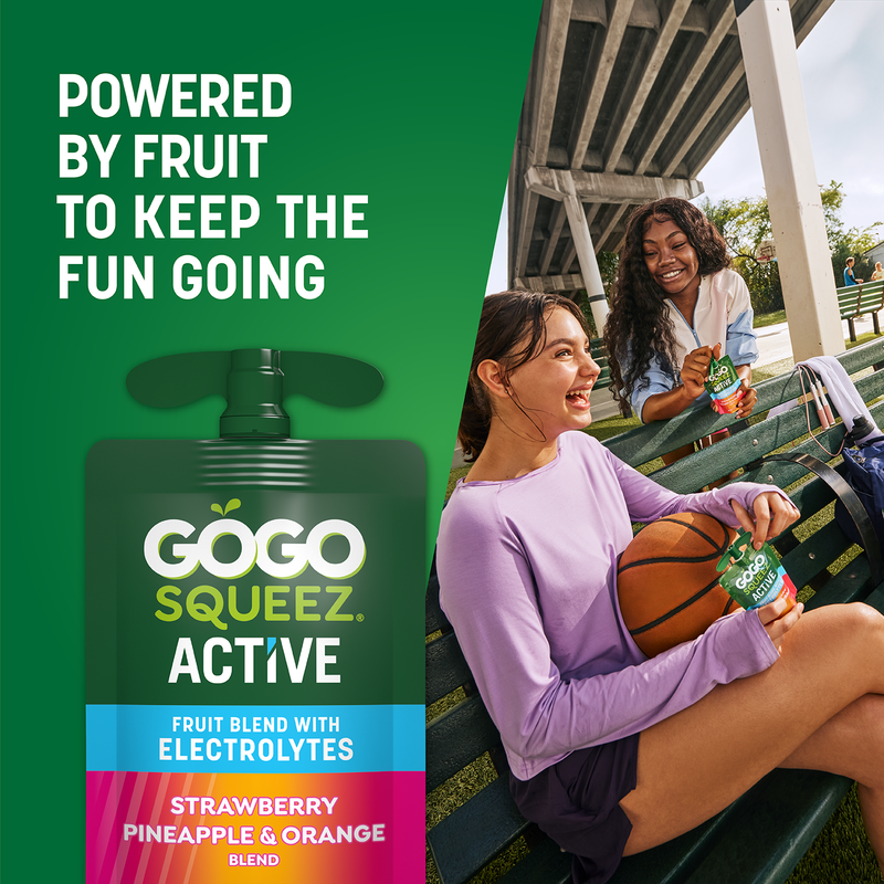 GoGo Squeez Active Electrolyte Strawberry Pineapple & Orange Fruit