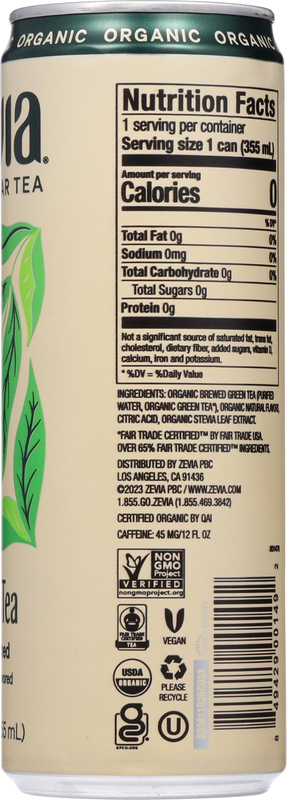 Zevia Grean Tea, Organic, Sweetened | Giant Eagle | Because It