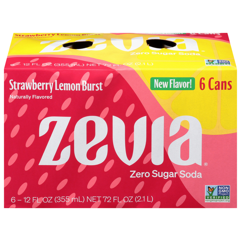 Zevia Zero Sugar Strawberry Lemon Burst Soda | Giant Eagle